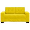 vidaXL Sofa Yellow 62.99 x 30.31 x 32.28 in Fabric