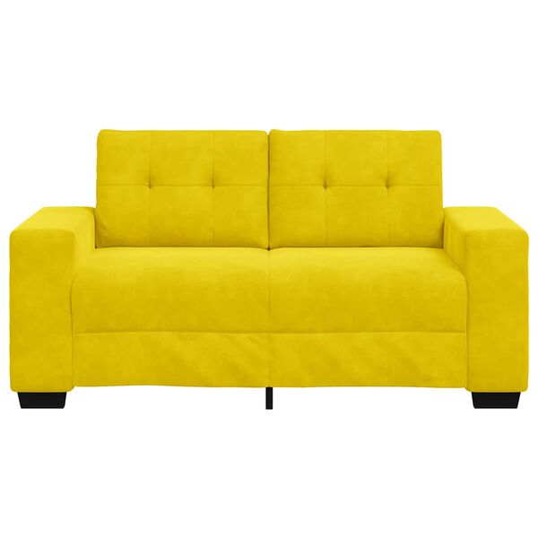 vidaXL Sofa Yellow 62.99 x 30.31 x 32.28 in Fabric
