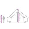 vidaXL Family Tent Tipi 12-Person Gray and Orange Waterproof