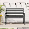 vidaXL Garden Bench Grey Solid Pine Wood Medium Durable Garden Bench