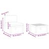 vidaXL Garden Lounge Set Cream White Solid acacia wood Medium Modular