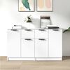 vidaXL Sideboard Set of 2 White Engineered Wood Medium Sideboard