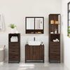 vidaXL Bathroom Furniture Set Brown oak Engineered wood, Metal varied