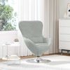 vidaXL Egg Chair Light Grey 24.80 x 28.74 x 35.43 in Velvet
