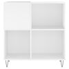 vidaXL Record Cabinet High gloss white Engineered wood, iron