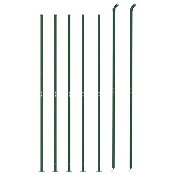 vidaXL Wire Mesh Fence with Flange Green 6.6x32.8'