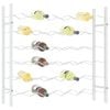 vidaXL Wine Rack for 36 Bottles White Metal