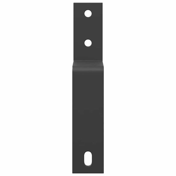 vidaXL Barn Door Bypass Brackets 5 pcs for Flat Rails Carbon Steel