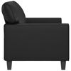 vidaXL 2-Seater Sofa Black 55.1" Faux Leather