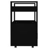 vidaXL Kitchen Trolley Black 23.6x17.7x31.5" Engineered Wood
