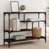 vidaXL Console Table Smoked Oak Engineered wood, metal Narrow