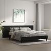 vidaXL Wall Headboard Black Engineered Wood 94.5 in x 0.6 in x 31.5 in