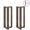 vidaXL Console Table Legs T-Shaped&nbsp;2 pcs Natural Steel 15.0 x 9.8 x (28.3-28.7) " Steel