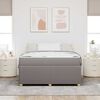 vidaXL Bed Frame with Mattress Taupe 55.1" x 78.7" fabric