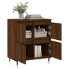 vidaXL Sideboard Brown Oak Engineered Wood, Metal Medium Sideboard
