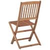 vidaXL Garden Chair Set of 6 Grey, Brown Solid Acacia wood, 100% polyester