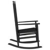 vidaXL Rocking Chair Black Solid Poplar wood Standard Ergonomic