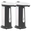 vidaXL Soap Dispenser Black, silver, milk white Plastic Standard