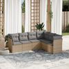 vidaXL Garden Sofa Set Beige and Light Grey