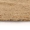 vidaXL Area Rug Natural 100% Jute 47.2 in Durable Area Rug Round