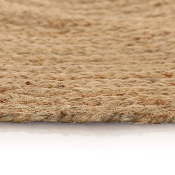 vidaXL Area Rug Natural 100% Jute 47.2 in Durable Area Rug Round