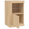 vidaXL Side Cabinet Sonoma oak Engineered wood, glass Compact