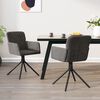 vidaXL Swivel Dining Chair Set of 2 Dark Grey