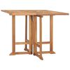 vidaXL Dining Table Teak Brown Teak hardwood Medium Foldable