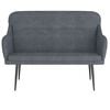 vidaXL Bench Dark Grey Velvet (100% polyester), metal, plywood Standard