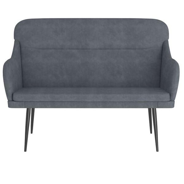 vidaXL Bench Dark Grey Velvet (100% polyester), metal, plywood Standard