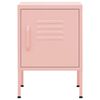 vidaXL Nightstand Set of 2 Pink Steel Small Nightstand Square