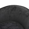 vidaXL Dog Sofa Dark Grey Plush (80% polyester, 20% cotton), solid fir wood