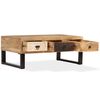 vidaXL Coffee Table Natural Wood Solid Mango Wood Medium Coffee Table