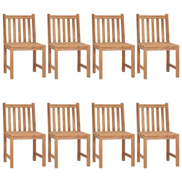 vidaXL Patio Chair Set of 8 Brown