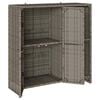 vidaXL Storage Cabinet with Storage Gray 100 x 36 x 102 cm Rattan