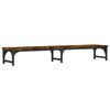 vidaXL Monitor Stand Smoked Oak 41.3"x9.1"x6.1" Engineered Wood