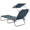 vidaXL Outdoor Sunbed Leaf print Steel frame One size Foldable