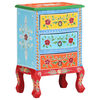 vidaXL Bedside Cabinet Multicolor Solid mango wood 15.7x11.8x23.6 in