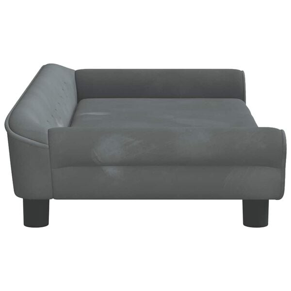 vidaXL Kids Sofa Dark grey Velvet (100% polyester), solid pine wood, foam