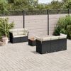 vidaXL Garden Sofa Set Black