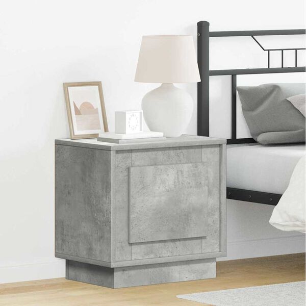 vidaXL Bedside Cabinet Concrete Grey 17.32 x 13.58 x 17.72 in