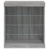 vidaXL Sideboard Grey Sonoma Engineered wood, glass Medium