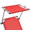 vidaXL Sun Lounger Red Aluminum, Textilene Standard Foldable
