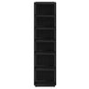 vidaXL Shoe Cabinet Black Oak 9.8x10.6x40.2" Engineered Wood