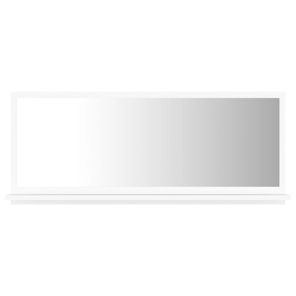 vidaXL Mirror White Engineered wood, Acrylic Medium Wall mounting