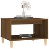 vidaXL Coffee Table Brown Oak Engineered wood, solid eucalyptus wood