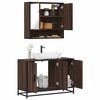 vidaXL Bathroom Furniture Set Brown oak Engineered wood, metal Medium