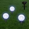 vidaXL Garden Light Set of 3 Cool White Plastic Small Solar