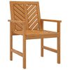 vidaXL Garden Dining Chair Set of 2 Natural Acacia Solid Acacia Wood