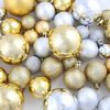 vidaXL Christmas Ball Set of 100 Silver, Gold Plastic